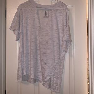 We The Free White Mock V-Neck T-Shirt